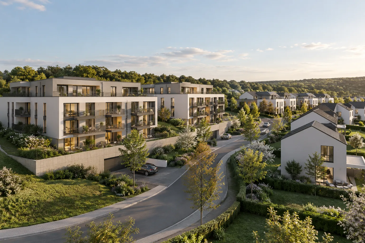 Ensemble résidentiel Junglister au Luxembourg, projet accompagné par ing'EKO